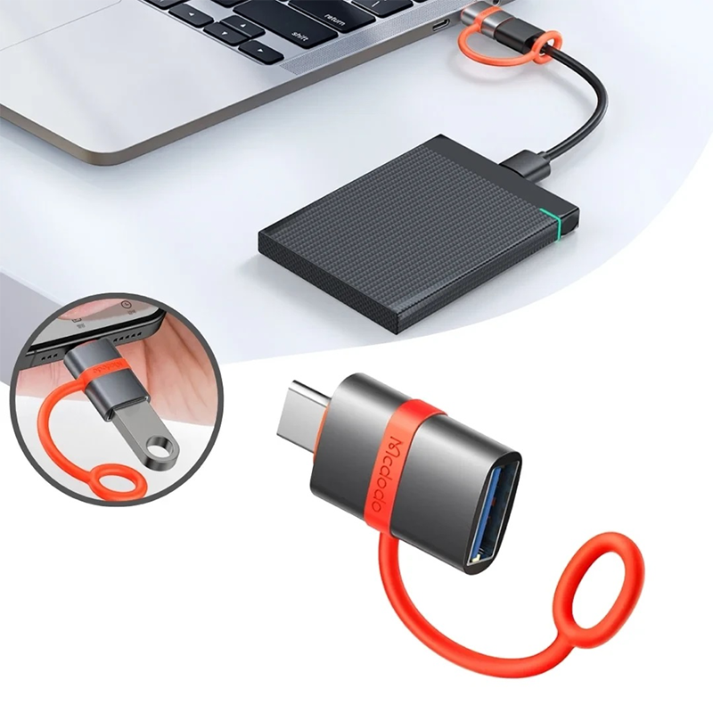 Mcdodo USB-C to USB-A Adapter With Silicone Hook OT-380